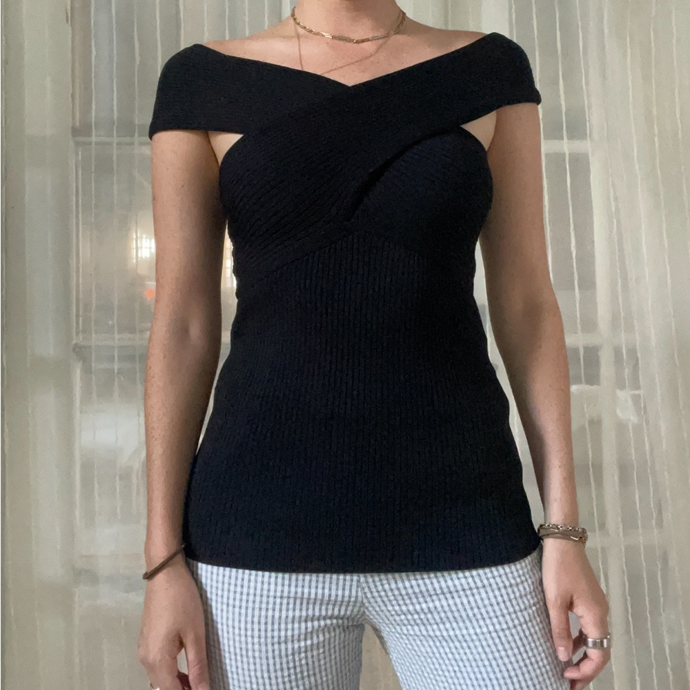 Black Maje top wear two ways size 1